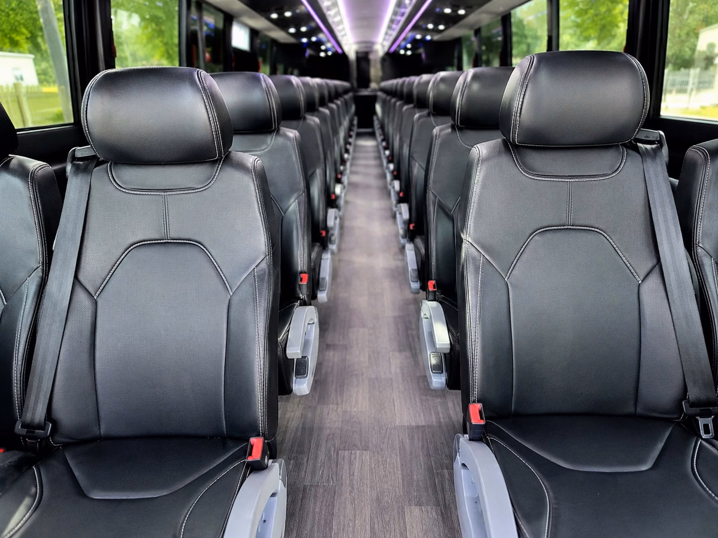 los angeles charter bus interior gallery