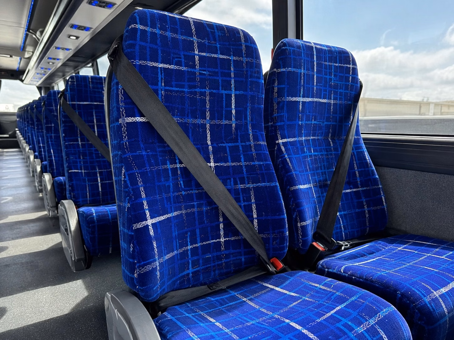 los angeles charter bus interior