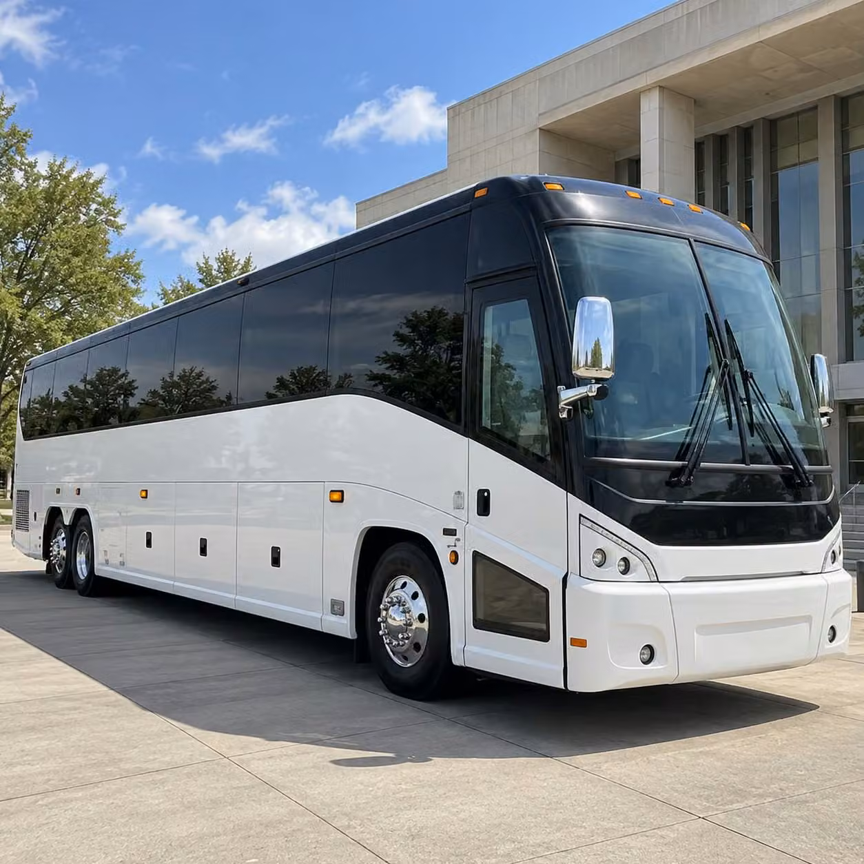 los angeles charter bus rental exterior
