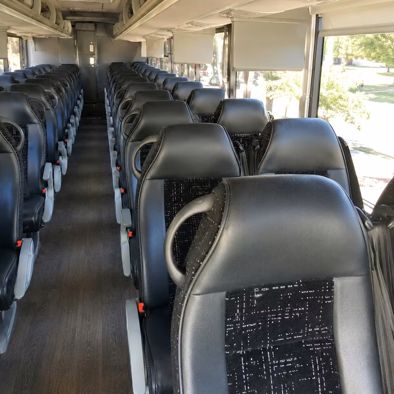 los angeles charter bus rental inside